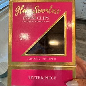 Glam seamless invisible clip Remy hair extensions